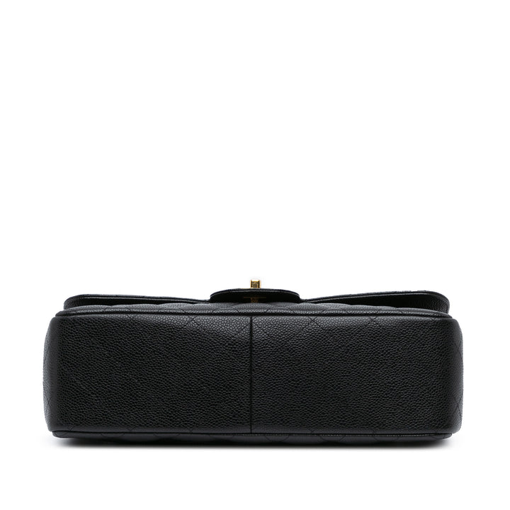 Chanel Jumbo Classic Caviar Double rabat Noir