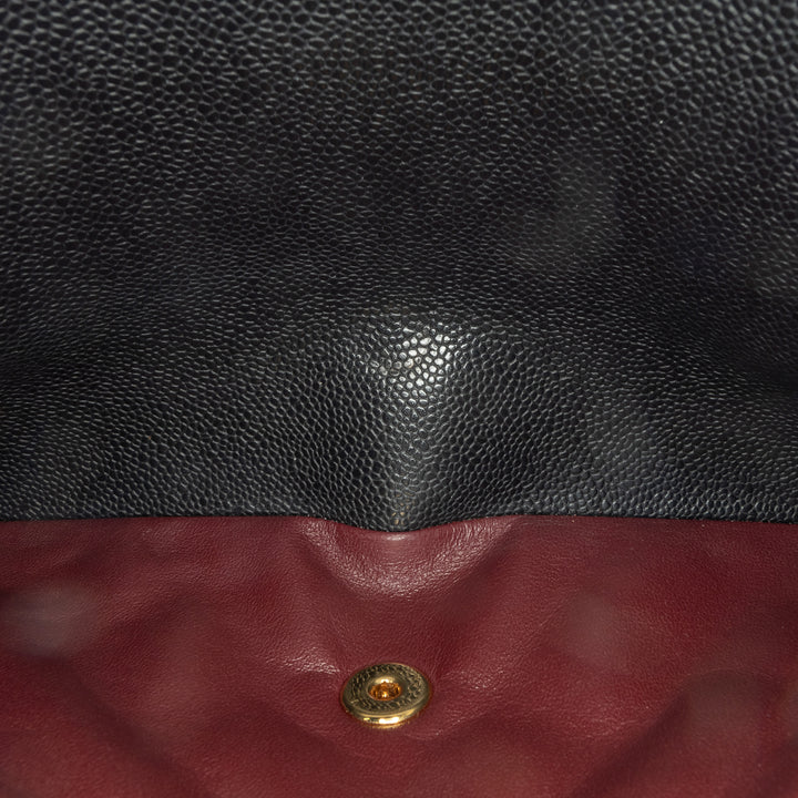 Chanel Jumbo Classic Caviar Double rabat Noir