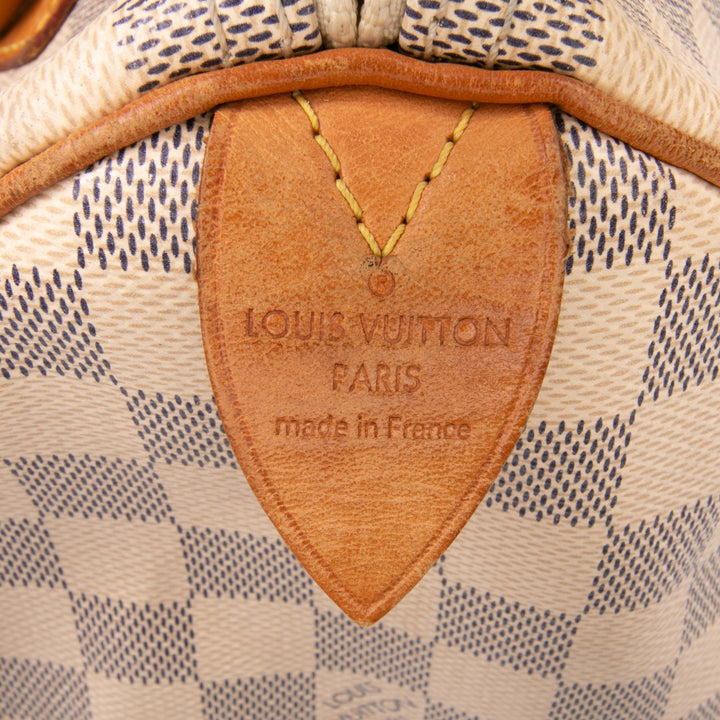 Louis Vuitton Damier Azur Speedy 30 Blanc – GABY PARIS Authentique