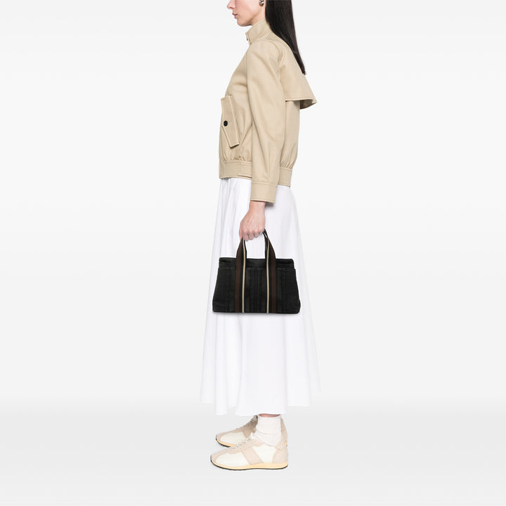 Hermès Toile Sac Troca Horizontal PM Noir – GABY PARIS Authentique