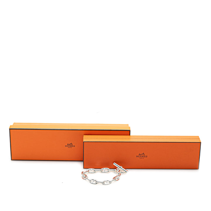 Hermès Small Sterling Argenté Chaine d'Ancre Bracelet GM Argenté – GABY PARIS Authentique