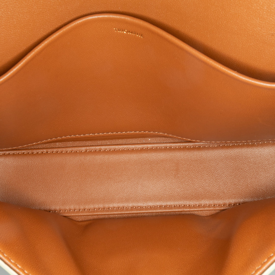 Celine Triomphe Coated Toile Claude Sac bandoulière Blanc