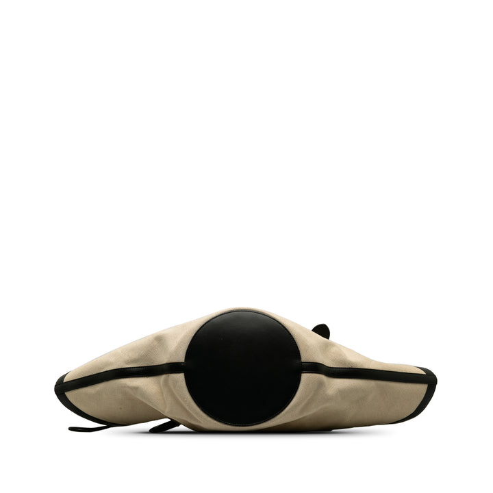 Jil Sander Canvas Sombrero Satchel Brown - gabyparis.fr