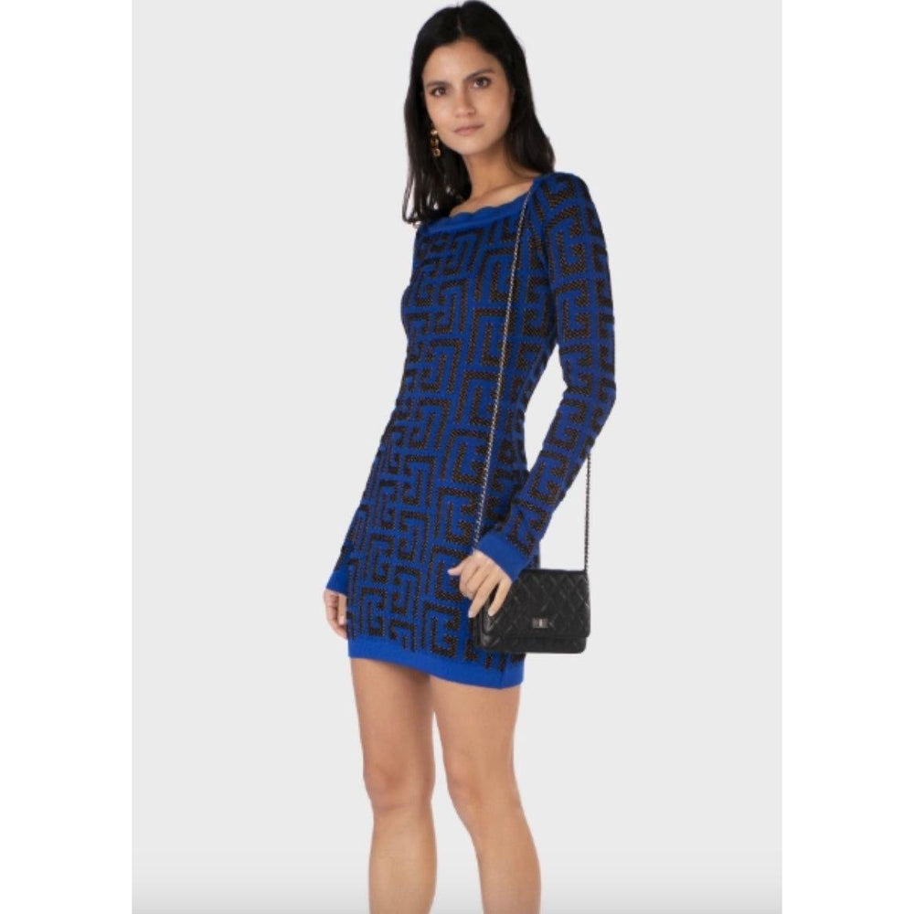 BALMAIN Robe à motif monogrammé taille 38 - gabyparis.fr