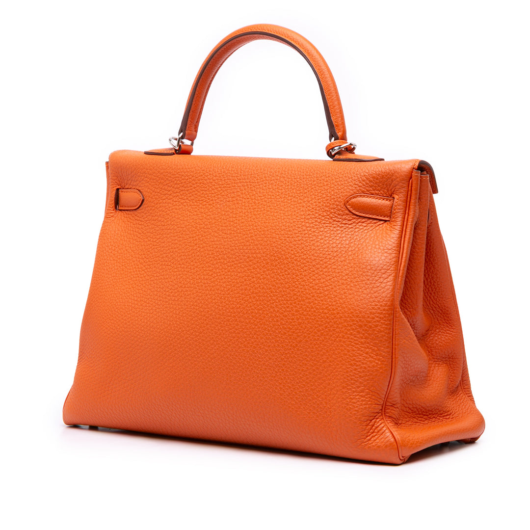 Hermès Togo Kelly II Retourne 35 Orange – GABY PARIS Authentique