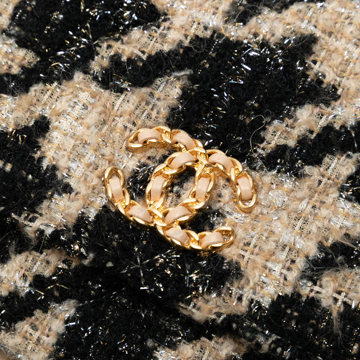 Chanel Houndstooth Tweed 19 Wallet On Chain Marron – GABY PARIS Authentique