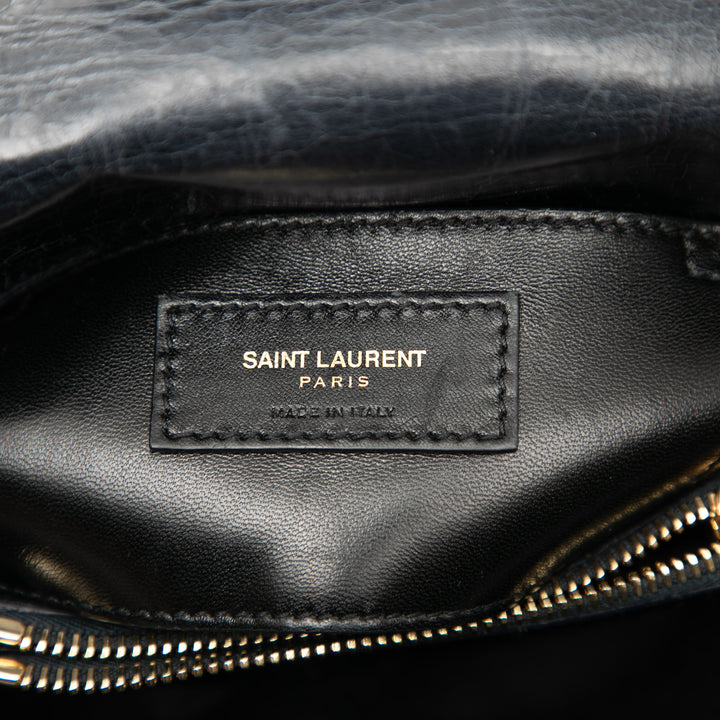 Saint Laurent Medium Chevron Sheepskin Monogram College Sac cartable Noir – GABY PARIS Authentique
