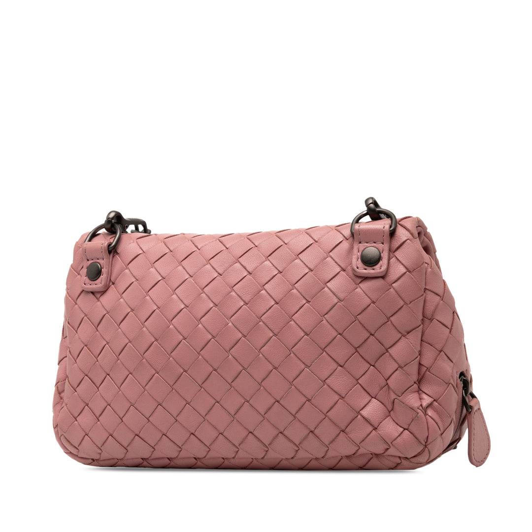 Bottega Veneta Mini Nappa Intrecciato Expandable Chain Sac porté croisé Rose