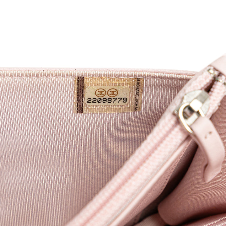 Chanel Toile Deauville Wallet On Chain Rose
