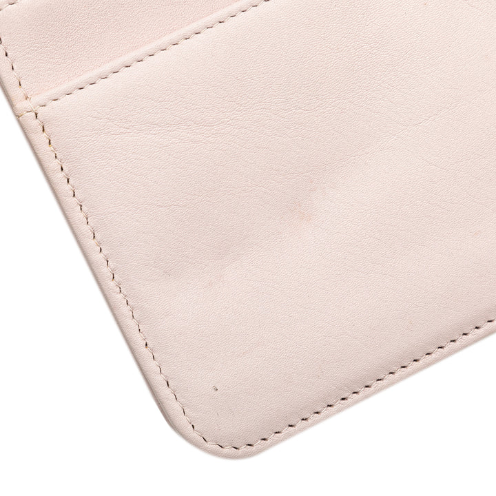 Chanel Toile Deauville Wallet On Chain Rose