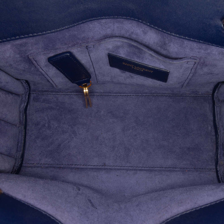 Saint Laurent Nano Cuir Sac De Jour Sac cartable Bleu – GABY PARIS Authentique