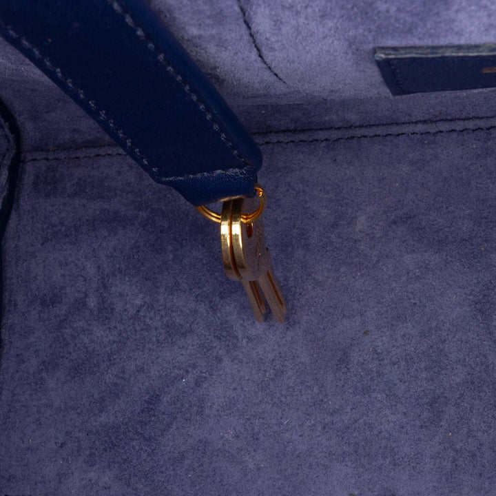 Saint Laurent Nano Cuir Sac De Jour Sac cartable Bleu – GABY PARIS Authentique