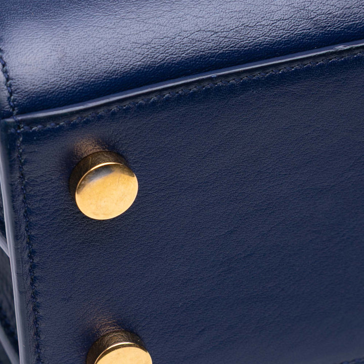 Saint Laurent Nano Cuir Sac De Jour Sac cartable Bleu – GABY PARIS Authentique