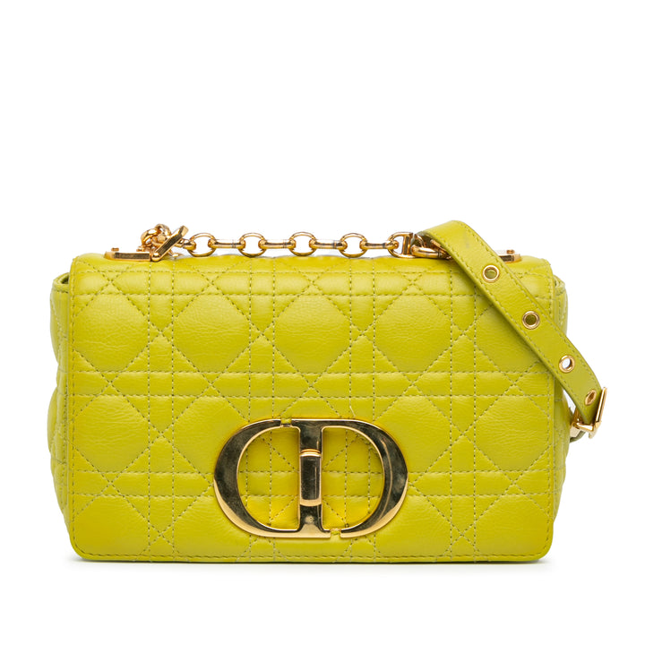 Dior Small Calfskin Cannage Caro Bag Yellow - gabyparis.fr