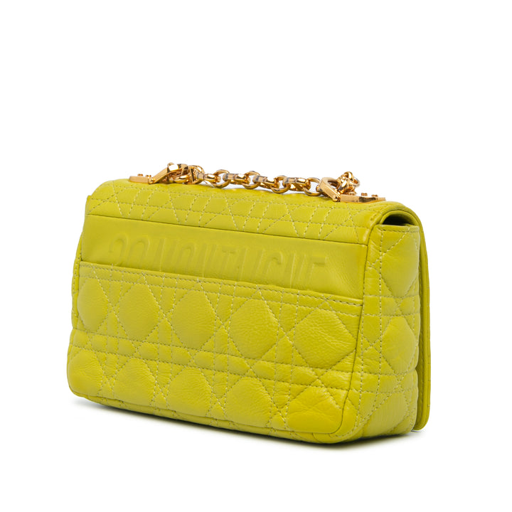 Dior Small Calfskin Cannage Caro Bag Yellow - gabyparis.fr