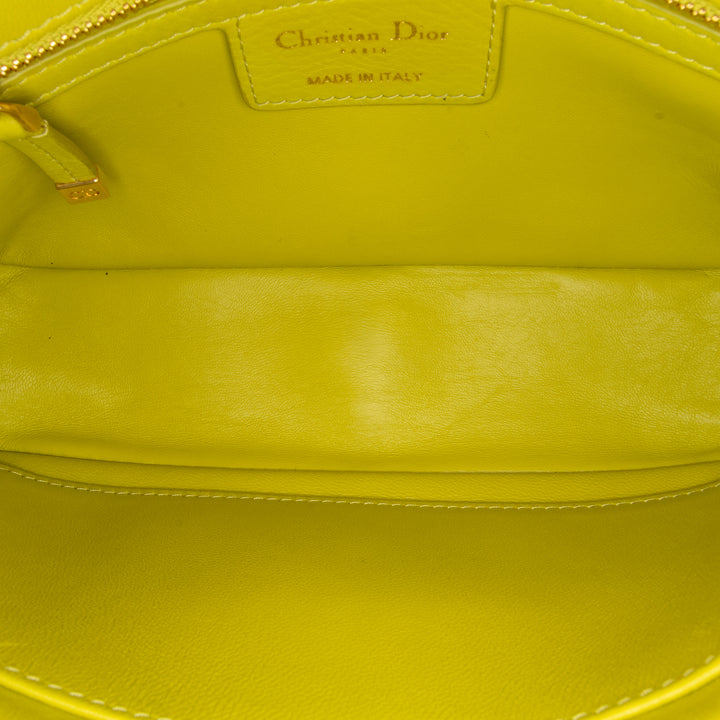 Dior Small Calfskin Cannage Caro Bag Yellow - gabyparis.fr