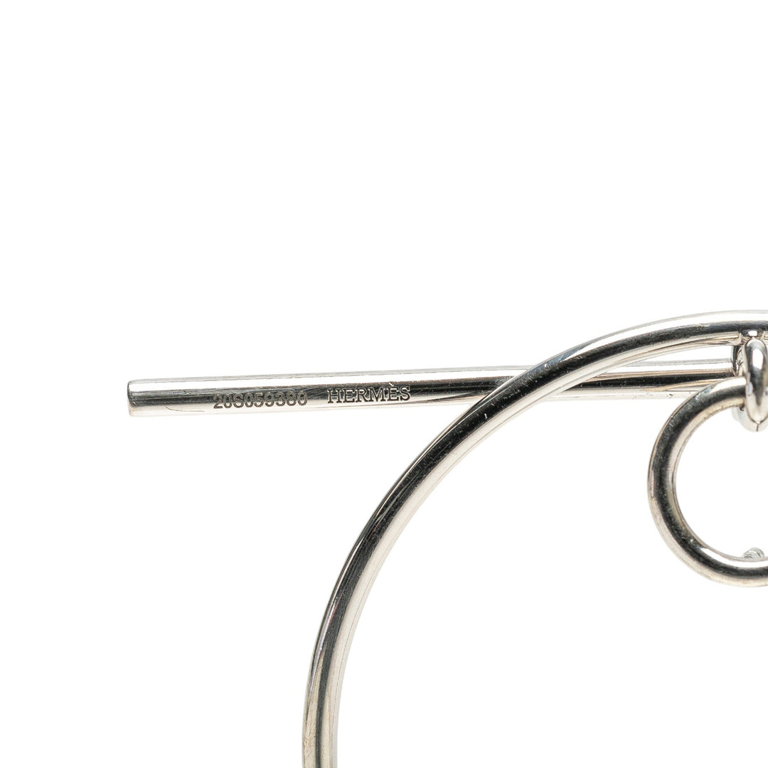 Hermès Medium Sterling Argenté Loop Boucles d’oreilless Argenté – GABY PARIS Authentique