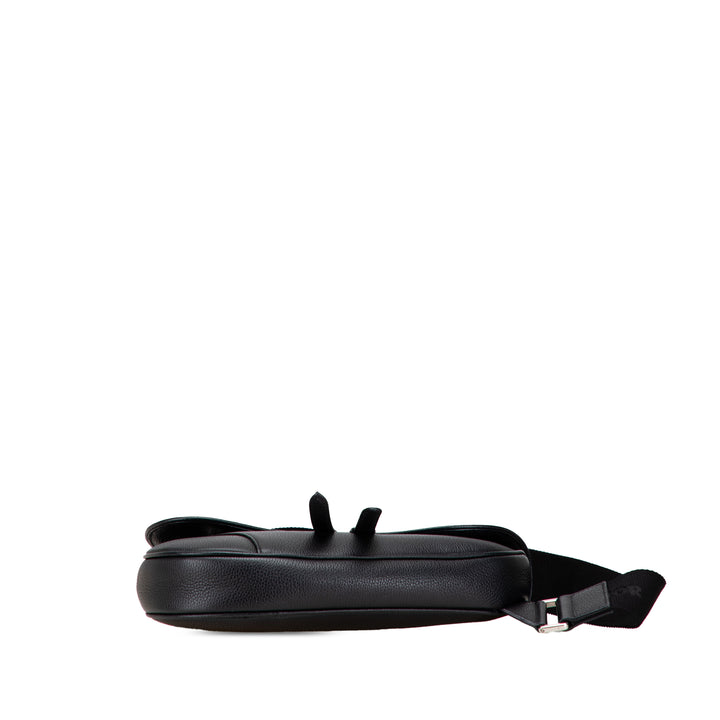Dior Kim Jones Grained Cuir de veau Saddle Bag Noir – GABY PARIS Authentique