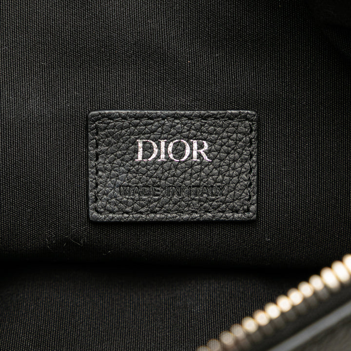Dior Kim Jones Grained Cuir de veau Saddle Bag Noir – GABY PARIS Authentique