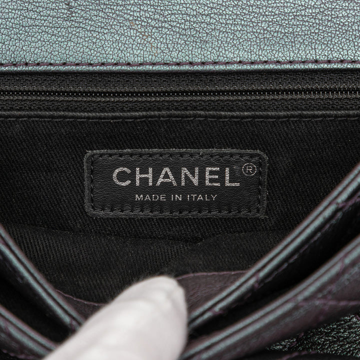 Chanel Small Iridescent Goatskin Rainbow Hardware Double Carry Waist Chain Flap Violet – GABY PARIS Authentique