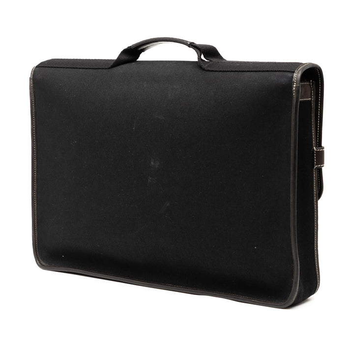 Hermès Toile Officier Buenaventura MM Noir – GABY PARIS Authentique