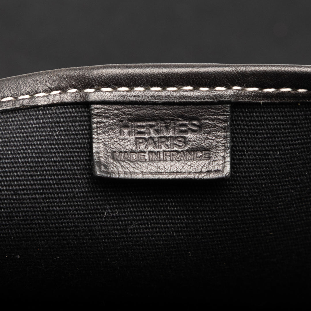 Hermès Toile Officier Buenaventura MM Noir – GABY PARIS Authentique