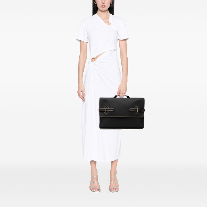 Hermès Toile Officier Buenaventura MM Noir – GABY PARIS Authentique
