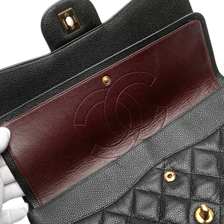 Chanel Jumbo Classic Caviar Double rabat Noir – GABY PARIS Authentique