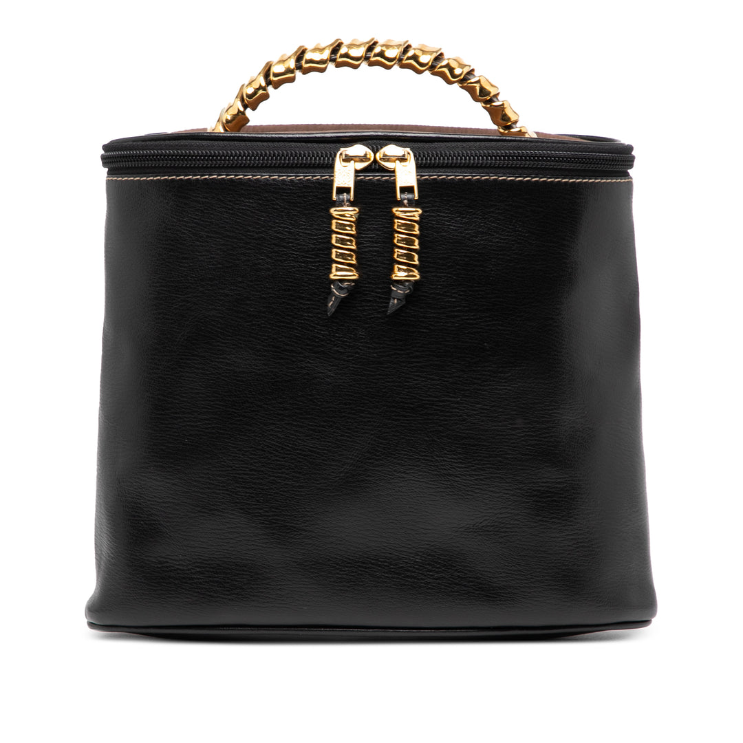 LOEWE Cuir Velasquez Twist Vanity Bag Noir – GABY PARIS Authentique