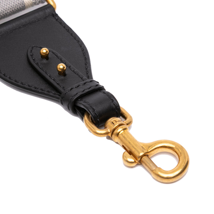 Dior Embroidered Toile Logo Bag Strap Gris – GABY PARIS Authentique