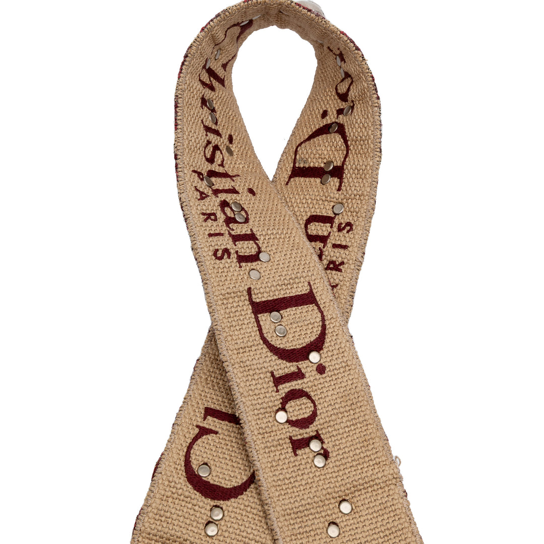 Dior Studded Oblique Toile Bag Strap Rouge – GABY PARIS Authentique