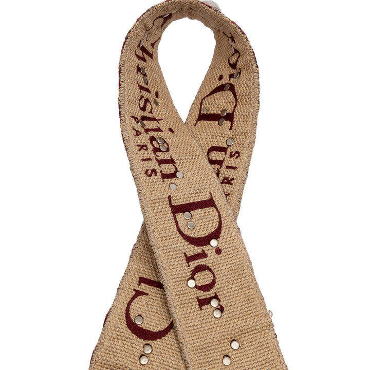 Dior Studded Oblique Toile Bag Strap Rouge – GABY PARIS Authentique
