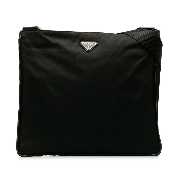 Prada Tessuto Zip Top Crossbody Black - gabyparis.fr