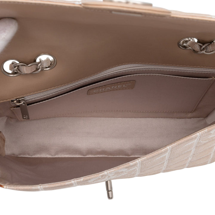 Chanel Medium New Travel Line Nylon Simple rabat Marron – GABY PARIS Authentique