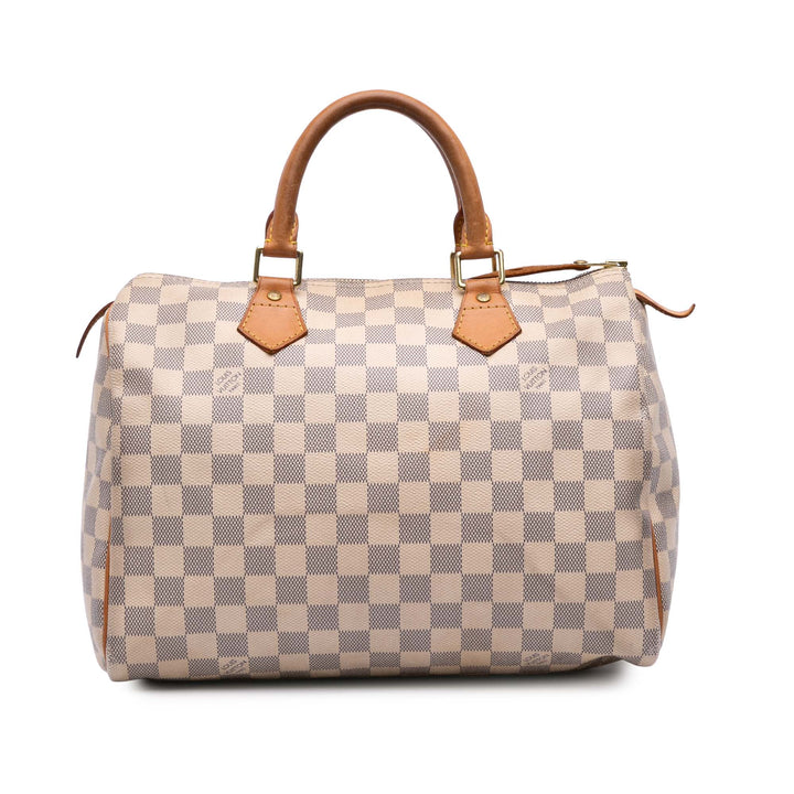 Louis Vuitton Damier Azur Speedy 30 Blanc – GABY PARIS Authentique