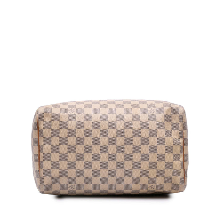 Louis Vuitton Damier Azur Speedy 30 Blanc – GABY PARIS Authentique