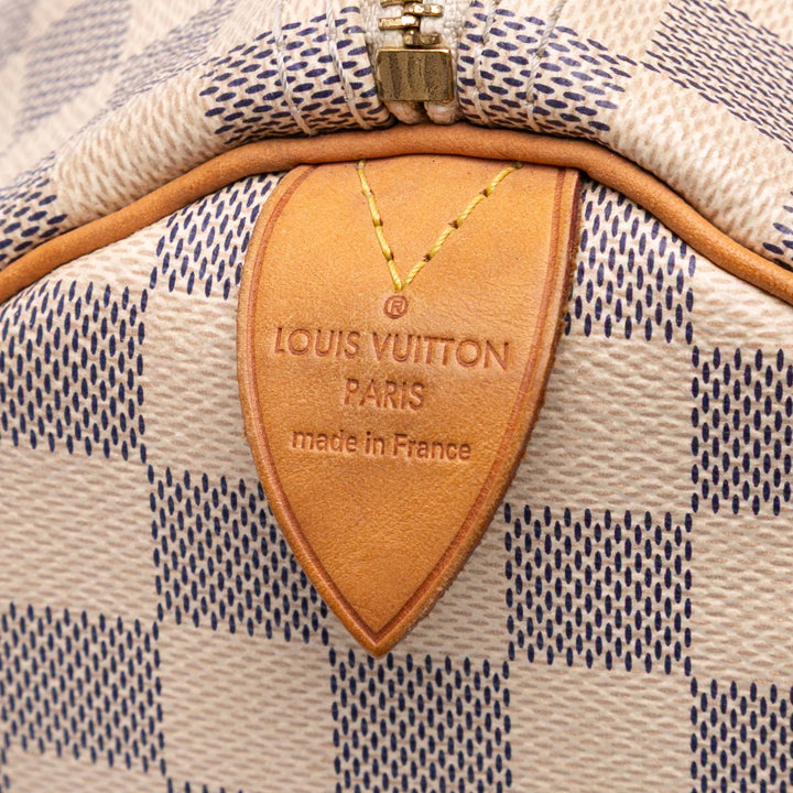 Louis Vuitton Damier Azur Speedy 30 Blanc – GABY PARIS Authentique