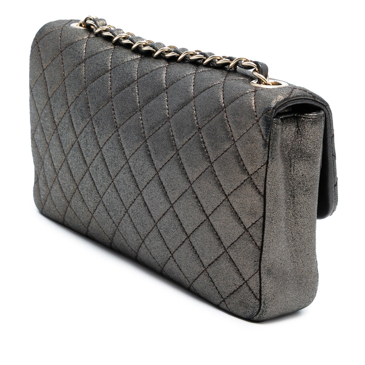 Chanel Small Quilted Iridescent Cuir de veau Crystal Simple rabat Noir – GABY PARIS Authentique