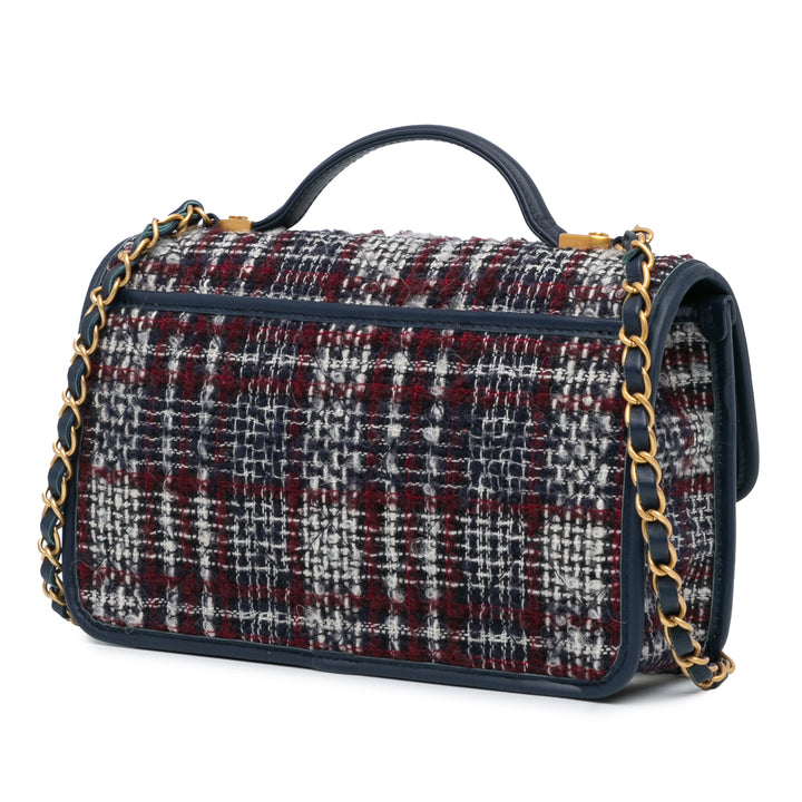 Chanel Small Tweed School Memory Top Handle Flap Bleu – GABY PARIS Authentique