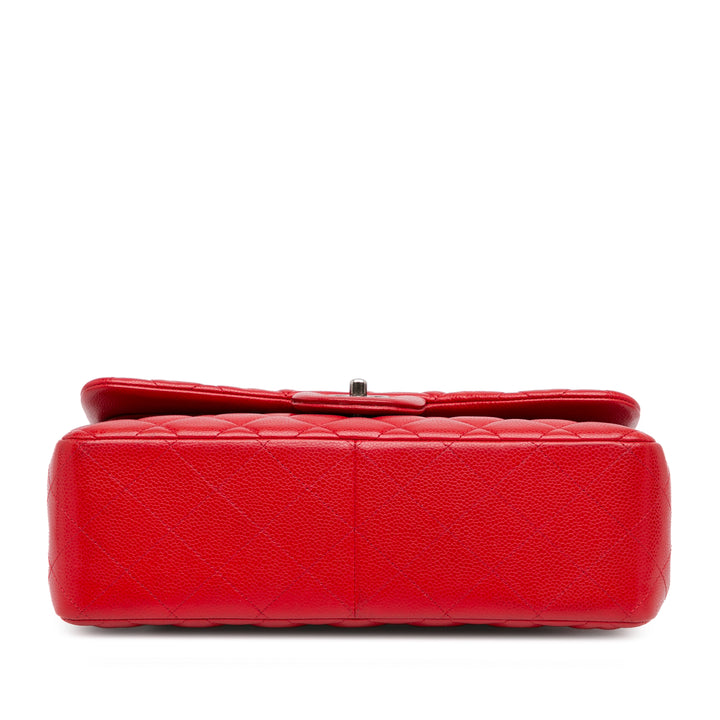 Chanel Jumbo Classic Caviar Double rabat Rouge – GABY PARIS Authentique