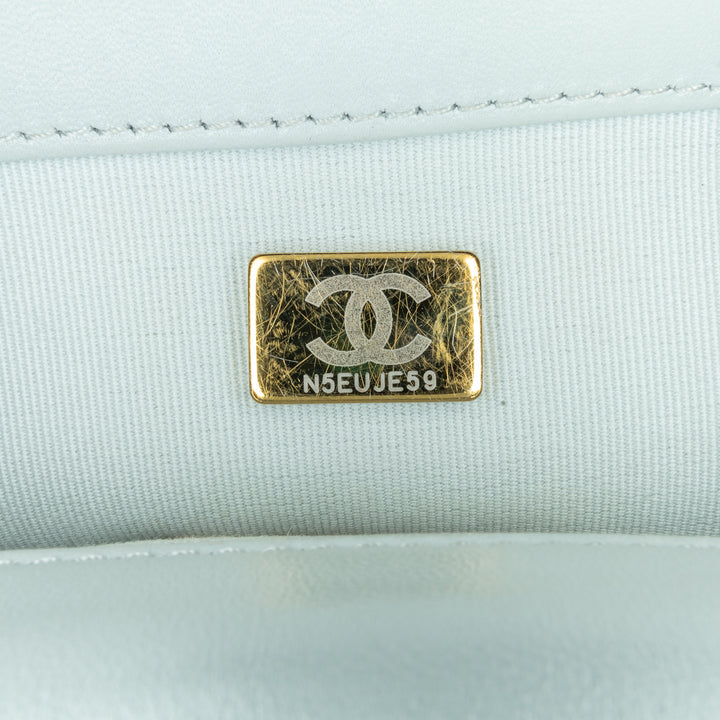 Chanel Medium Lambskin 19 Flap Gray - gabyparis.fr