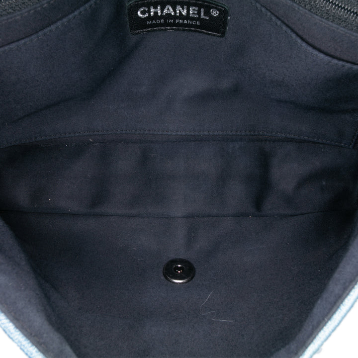 Chanel Medium Embroidered Denim Perfume Bottle Single Flap Bleu – GABY PARIS Authentique