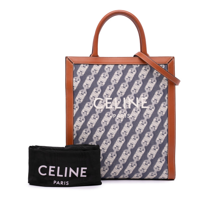 Celine Small Triomphe Toile Maillon Vertical Cabas Satchel Bleu – GABY PARIS Authentique