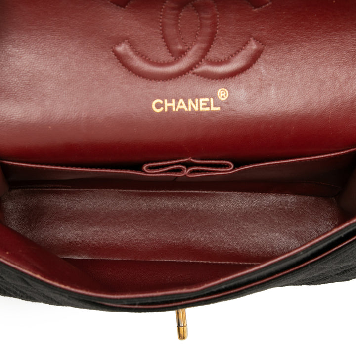 Chanel Medium Classic Jersey Double rabat Noir