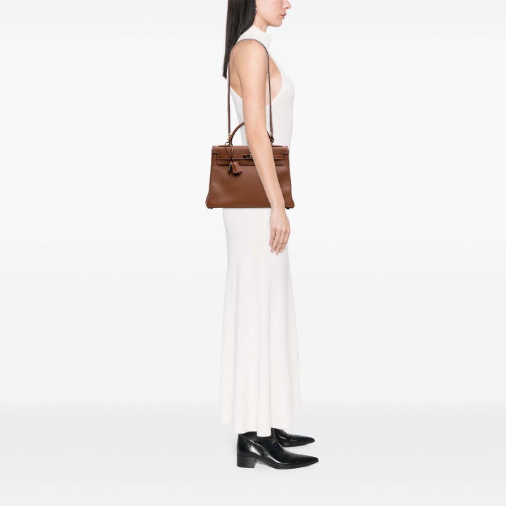 Hermès Courchevel Kelly Retourne 32 Marron – GABY PARIS Authentique