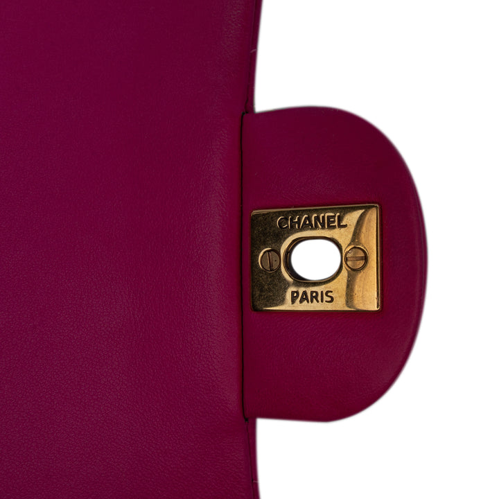 Chanel Medium Classic Chevron Cuir d’agneau Double rabat Rose – GABY PARIS Authentique