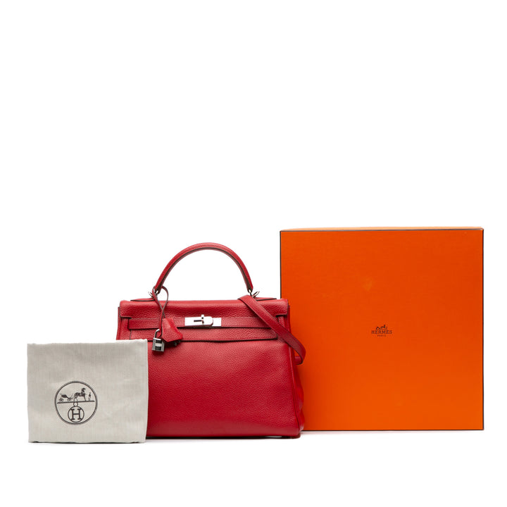Hermès Togo Kelly II Retourne 32 Rouge – GABY PARIS Authentique
