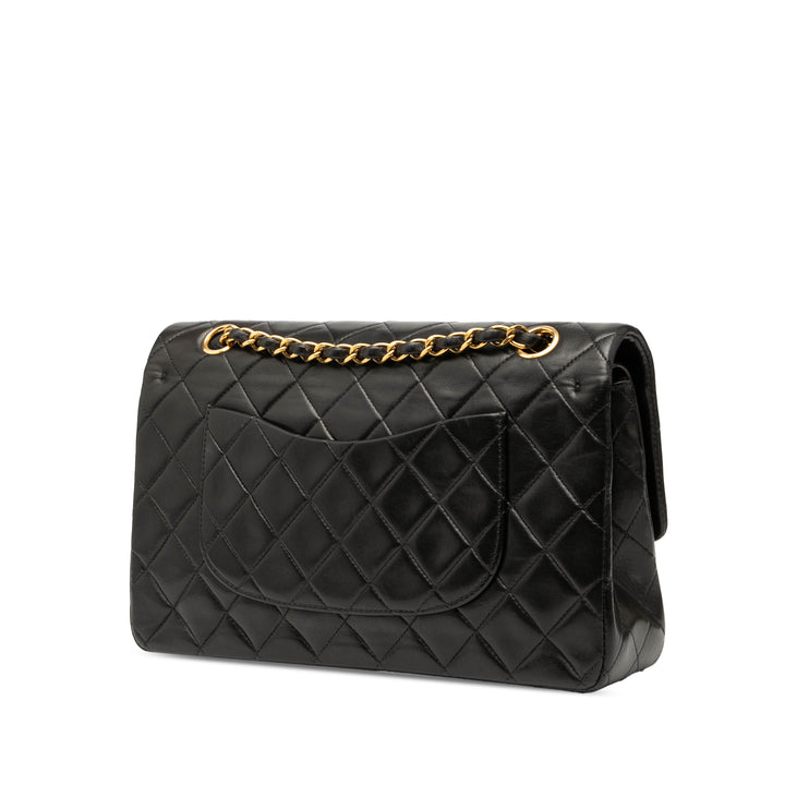 Chanel Medium Classic Cuir d’agneau Double rabat Noir – GABY PARIS Authentique