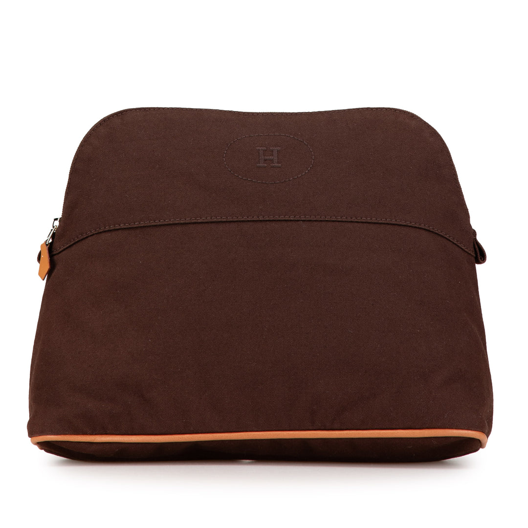 Hermès Toile Bolide Trousse de Voyage GM Brown - gabyparis.fr