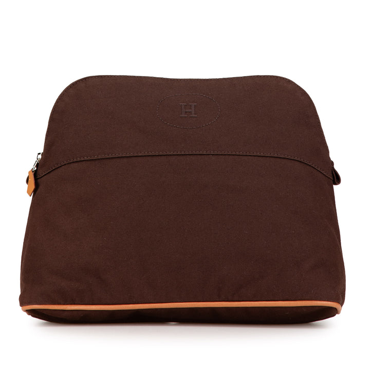 Hermès Toile Bolide Trousse de Voyage GM Brown - gabyparis.fr